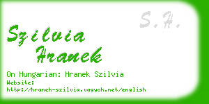 szilvia hranek business card